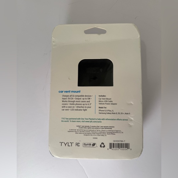 TYLT Car Vent Mount Qi Wireless Charger for iPhone & Android - Picture 3 of 3